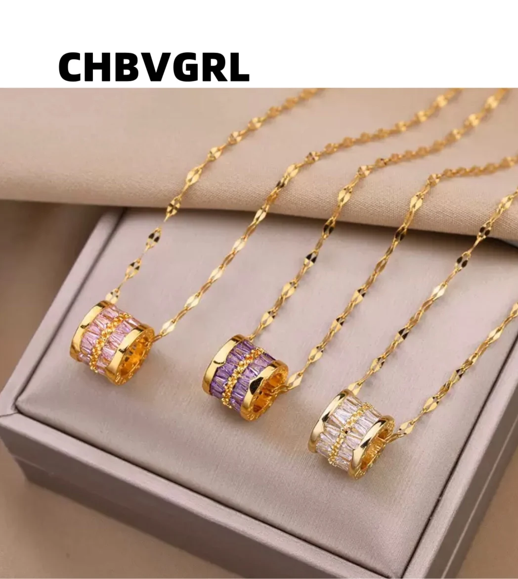 

Viral hit fashion crystal pendant necklace, Korean style, simple, female clavicle chain, luxurious, high-end feeling, accessory
