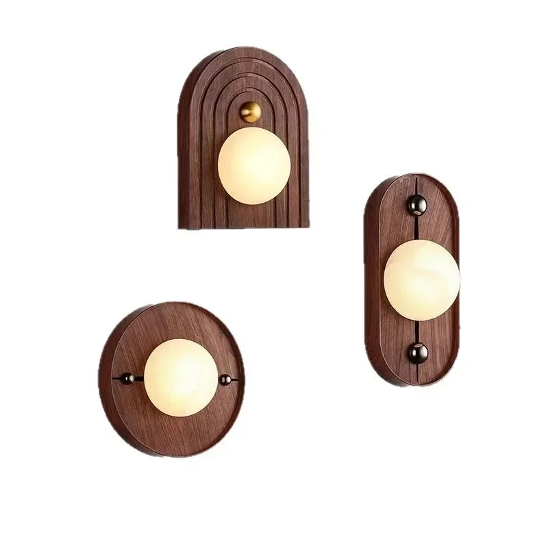 

New retro marble wall lamp, designer living room bedroom hotel bedside corridor aisle wall hanging lamp