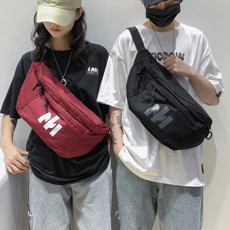 Riñonera Unisex para ocio, bolso con cinturón de calle de Hip hop, bolso de pecho para niñas y niños, bolsos de hombro tipo bandolera de gran capacidad, novedad de 2024