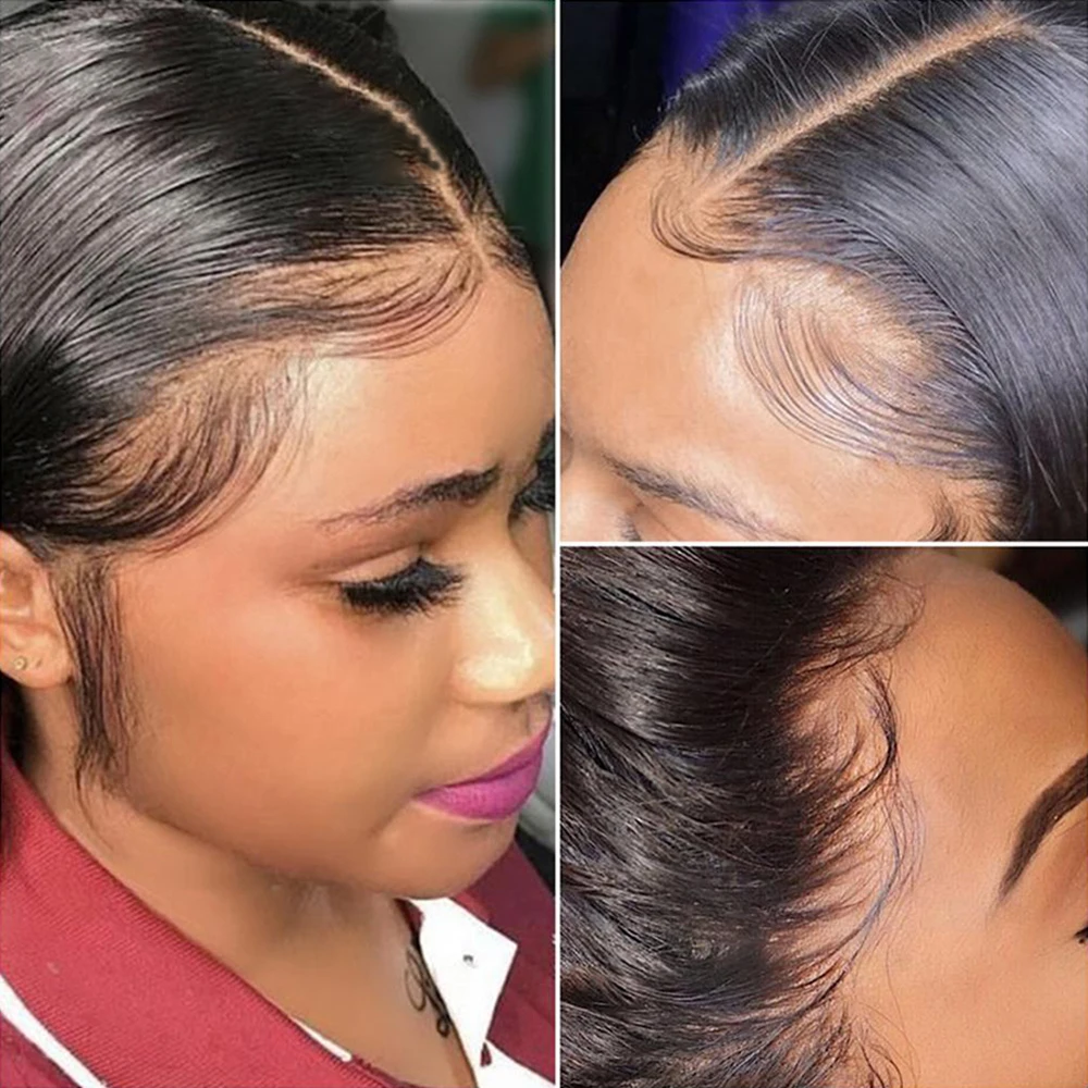 100% Human Wig 13x4 Brazilian Lace Front Human Hair Wig Short Straight Bob Wig For Women Remy 4x4 Closure Bob With Baby Hair image 5