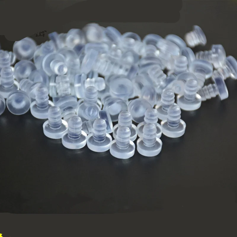 1bag! Soft Transparent Rubber Stem Bumpers Screws Hole Plugs Cabinet Wardrobes Dust Plugs Chair Silencers Prevent Friction Parts