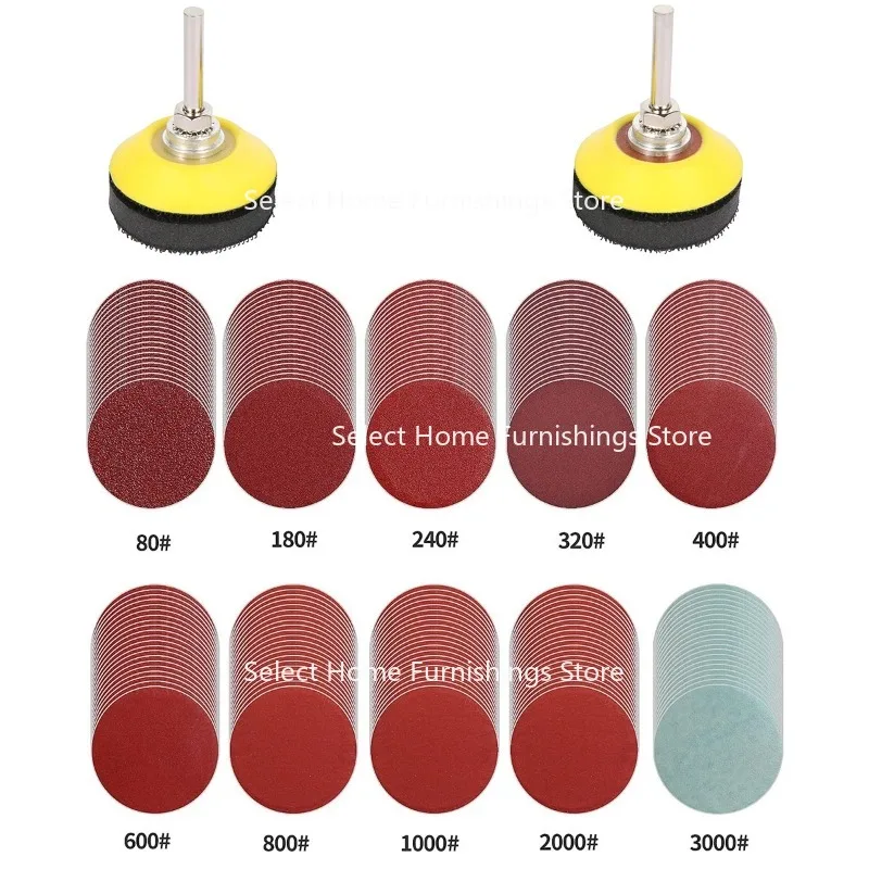 

Suitable for Drilling and Grinding Machines, Rotating Sandpaper 120/2402 Inches, 50mm Sand Grinding Disc Pad, 60-3000 Grit