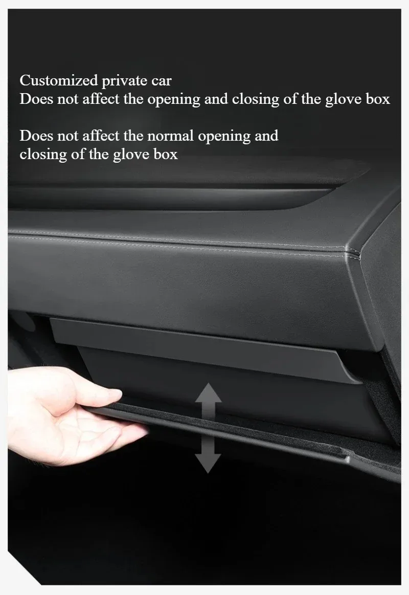 LHD für Tesla Model 3/Y/YL Juniper Highland 2026 Mittelkonsole Handschuhfach Aufbewahrungsbox Auto Beifahrerseite Aufbewahrungsbox Zubehör – Detail 3