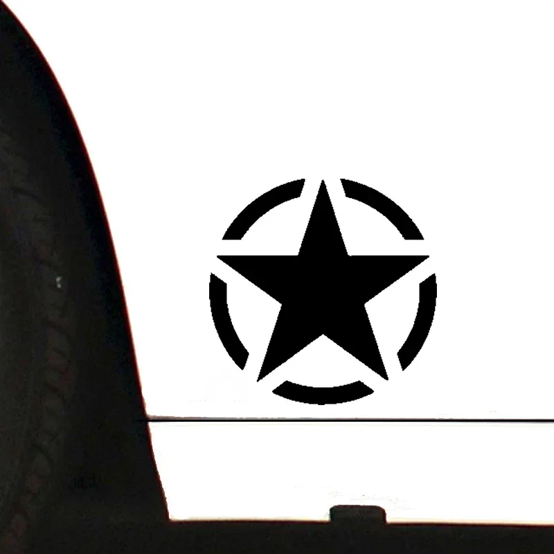 Five-pointed star silhouette design car window bumper motorcycle helmet decorative vinyl car sticker