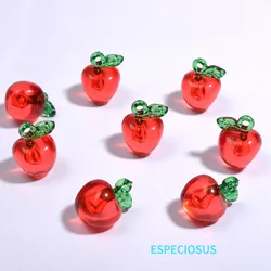 Red Color Cute Apple Beads Bracelet Spacer Acrylic Transparent Fruit Charms Necklace Making Departments DIY Jewelry Accessories