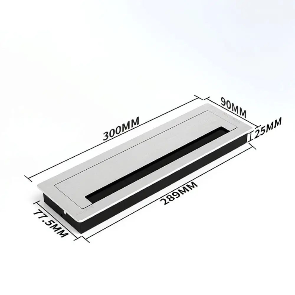 Durable Rectangular Aluminum Desk Cable Hole Cover Organizer For For Deen Conference Office Furniture Cable Management System