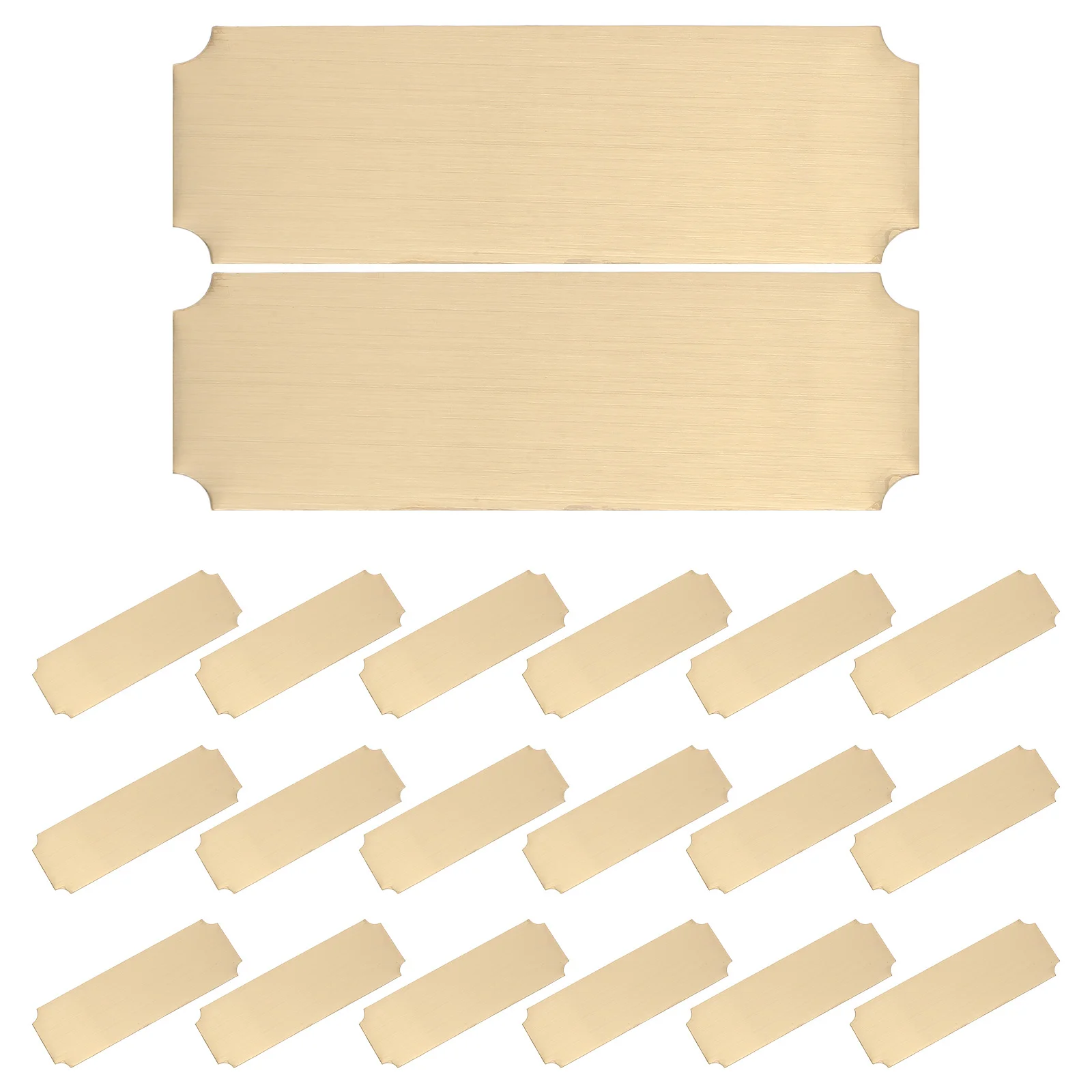 

20Pcs Stainless Steel Business Card Blanks Metal Nameplate Rectangle Tag DIY Stamping Office Desk Identification Silver