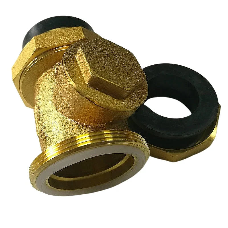 Brass PE Check Valve, One-way Valve, Double Union, Horizontal Double Connection, Horizontal/vertical, Double Hot Melt