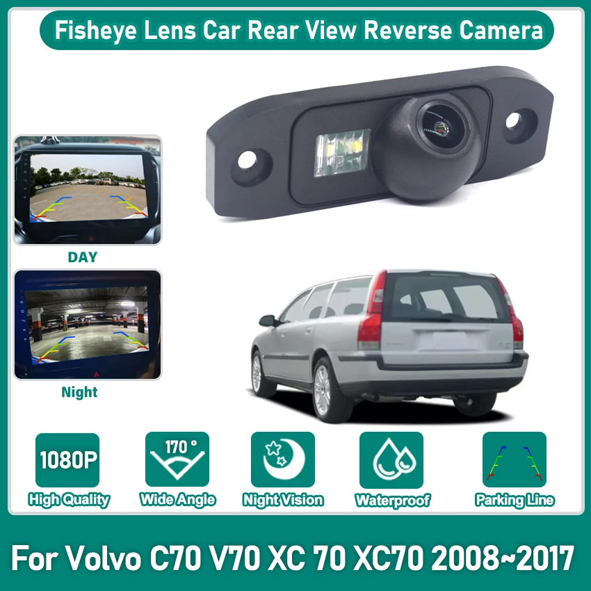 

Резервная задняя камера HD для Volvo C70 V70 XC 70 XC70 2008 ~ 2016 2017, водонепроницаемая резервная парковочная камера заднего вида ночного видения
