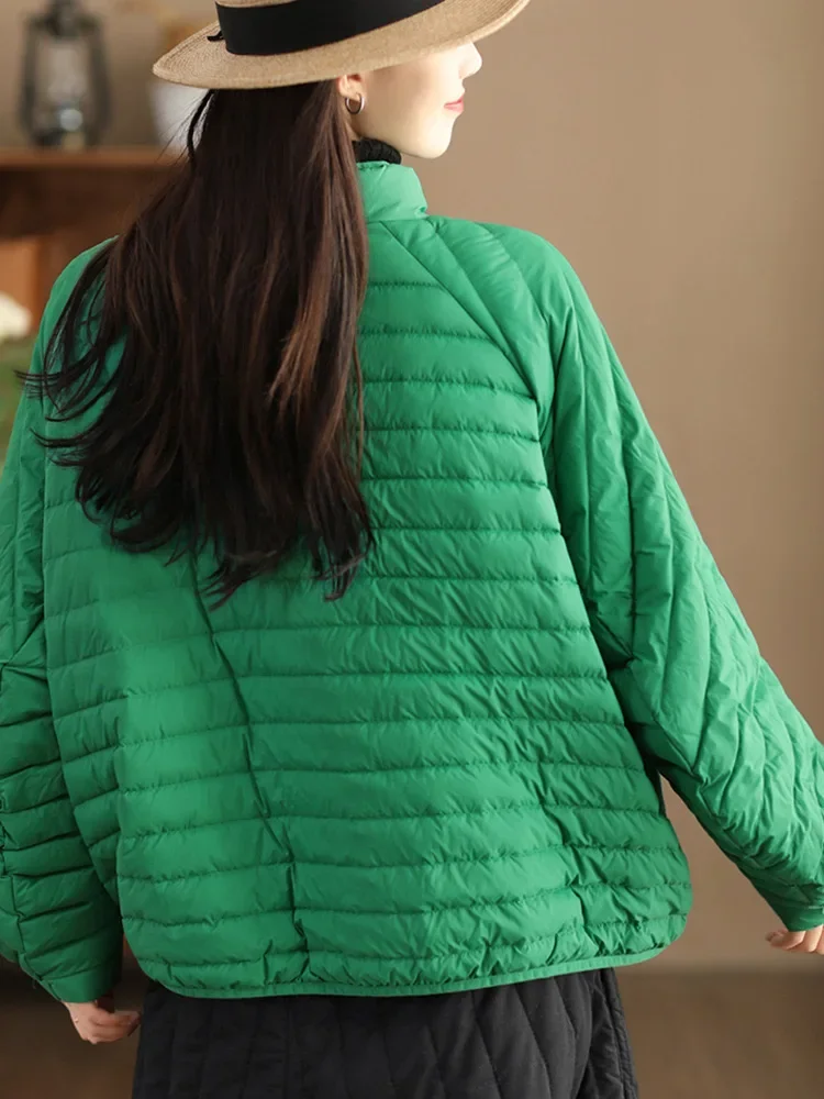 Abrigo informal de manga larga con cremallera para mujer, chaqueta negra de gran tamaño con bolsillo, ropa de abrigo gruesa y cálida para Otoño e Invierno