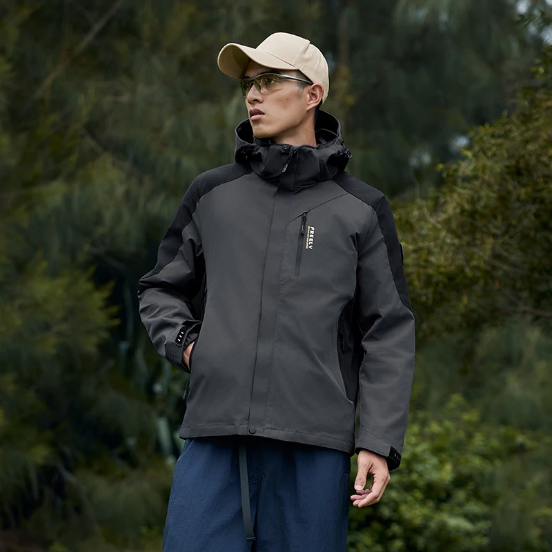 

Men's Windproof Jacket - Lightweight Duty Hooded Windbreaker Thermal Insulated Windproof Coat with Casual Coat Hiking