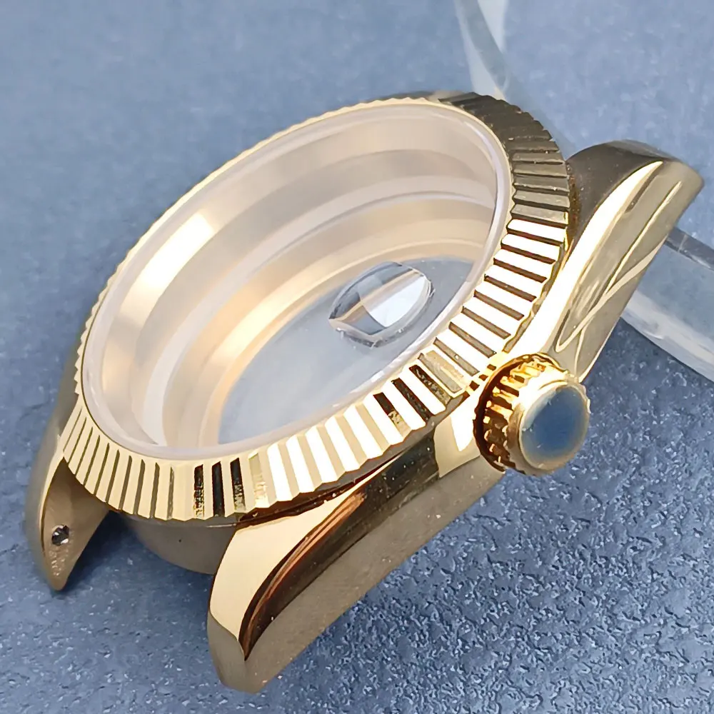 Мужские водонепроницаемые аксессуары для часов из нержавеющей стали, плоское увеличительное стекло, сапфировое, 39 мм, часовой механизм Miyota8285