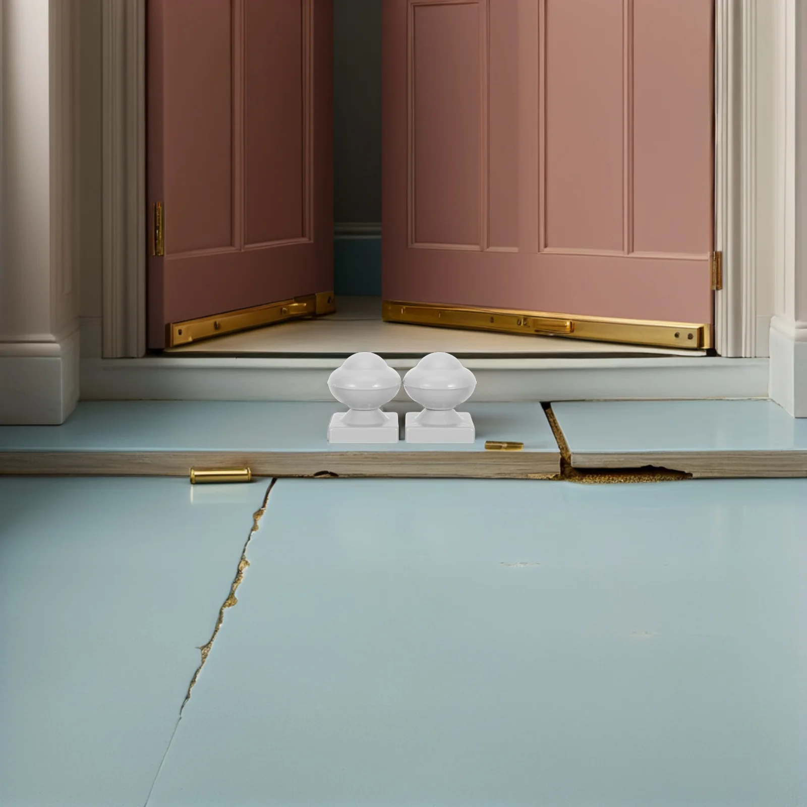 

2Pcs Iron Fence Post Caps Decorative Weatherproof Gate Post Covers Outdoor Deck Railing Topper Protection Fittings