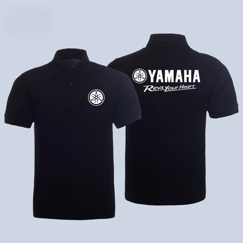 

Yamaha locomotive short-sleeved T-shirt men's stand-up collar POLO shirt T-shirt bottoming shirt cycling clothes