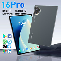 2025 New Global Version 10.1 Inch Android 13 Tablet Snapdragon8Gen2 10000mAh 16GB+1TB 16 Pro GPS 5G WiFi Bluetooth Dual SIM Tab