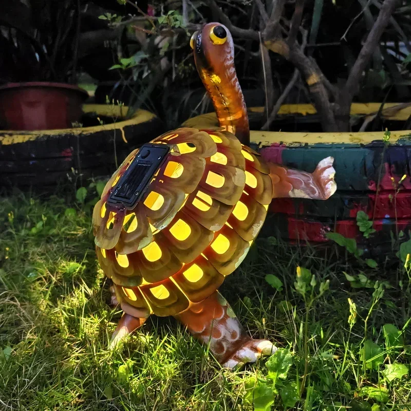 Simulation turtle animal ornament solar light decoration rockery landscaping decoration courtyard garden landscape floor