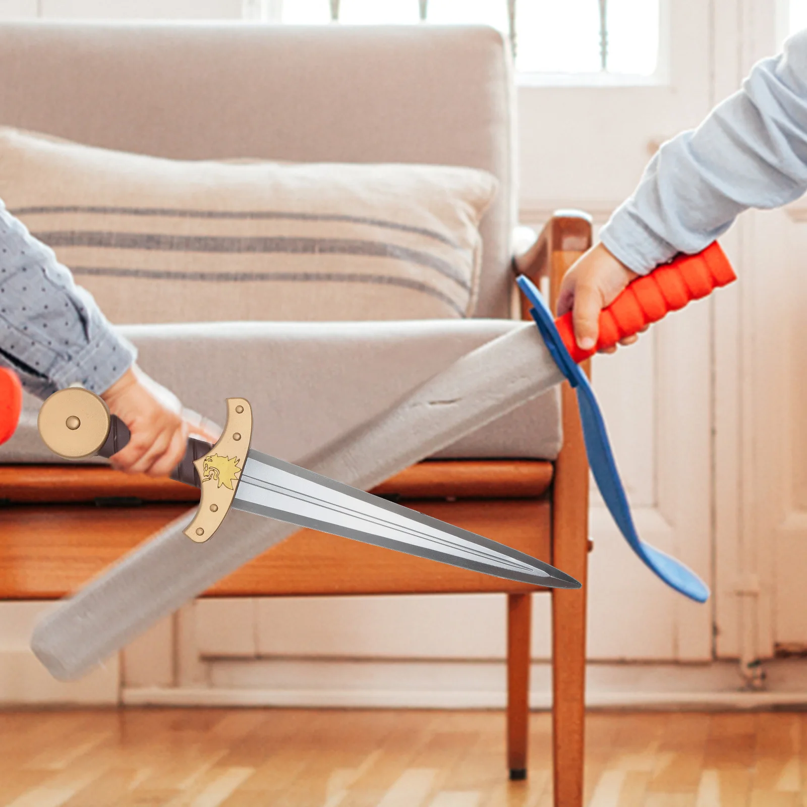 1 szt. Miecz rekwizytowy z PU, odporny na zużycie, bezpieczny, na Halloween, imprezę cosplay, interaktywny miecz do zabawy, dekoracyjny, do odgrywania ról