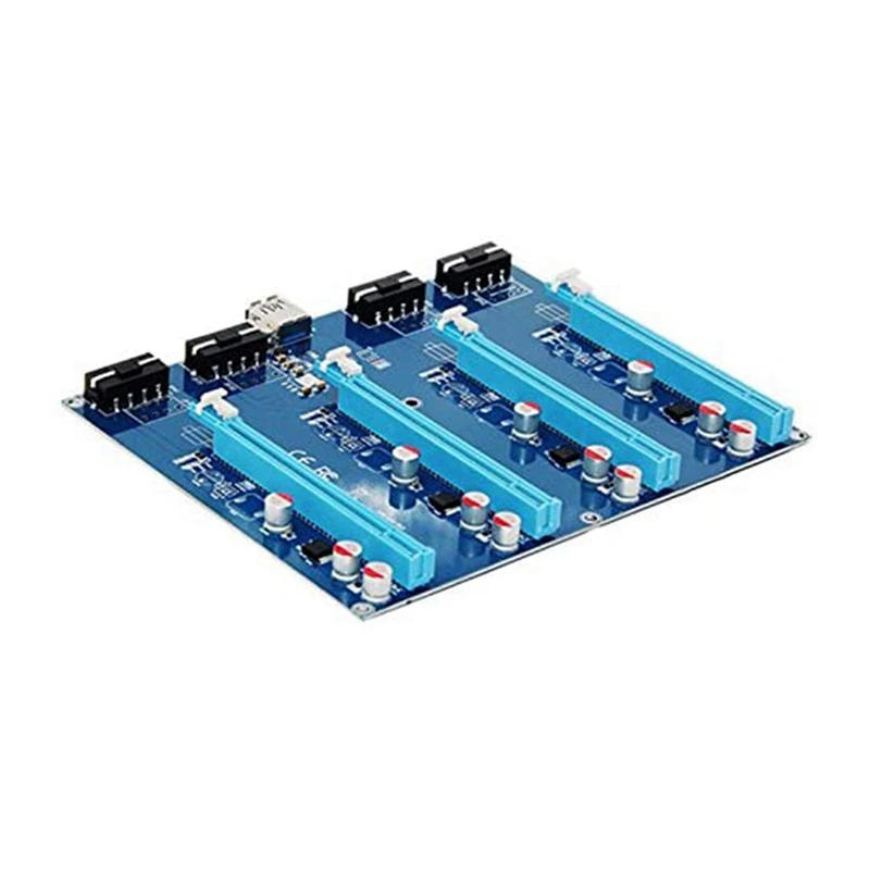 

NEW-PCI-E X1 To 4PCI-E X16 Expansion Kit 1 To 4 Port PCI Express Switch Multiplier HUB Riser Card For BTC Miner Expansion