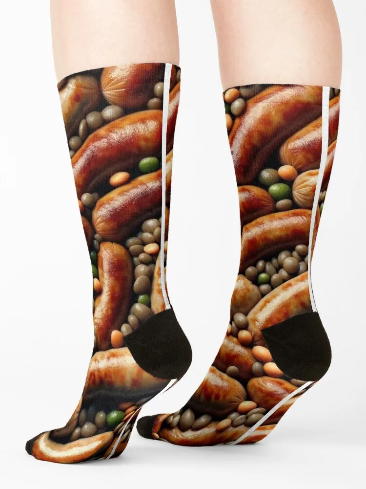 جوارب سجق العدس الرياضية والترفيهية مصممة كاواي جوارب ساخنة للنساء والرجال