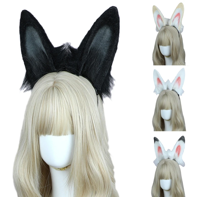 

Cartoon Bunny Ears Headband Plush Hairbands Cosplay Party Hair Decor