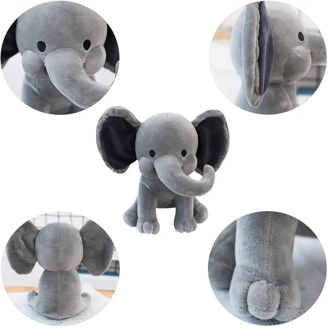 Peluche de Elefante de 9 Pulgadas (23 cm), el Mejor Regalo para Cumpleaños, Acción de Gracias, Año Nuevo y Navidad