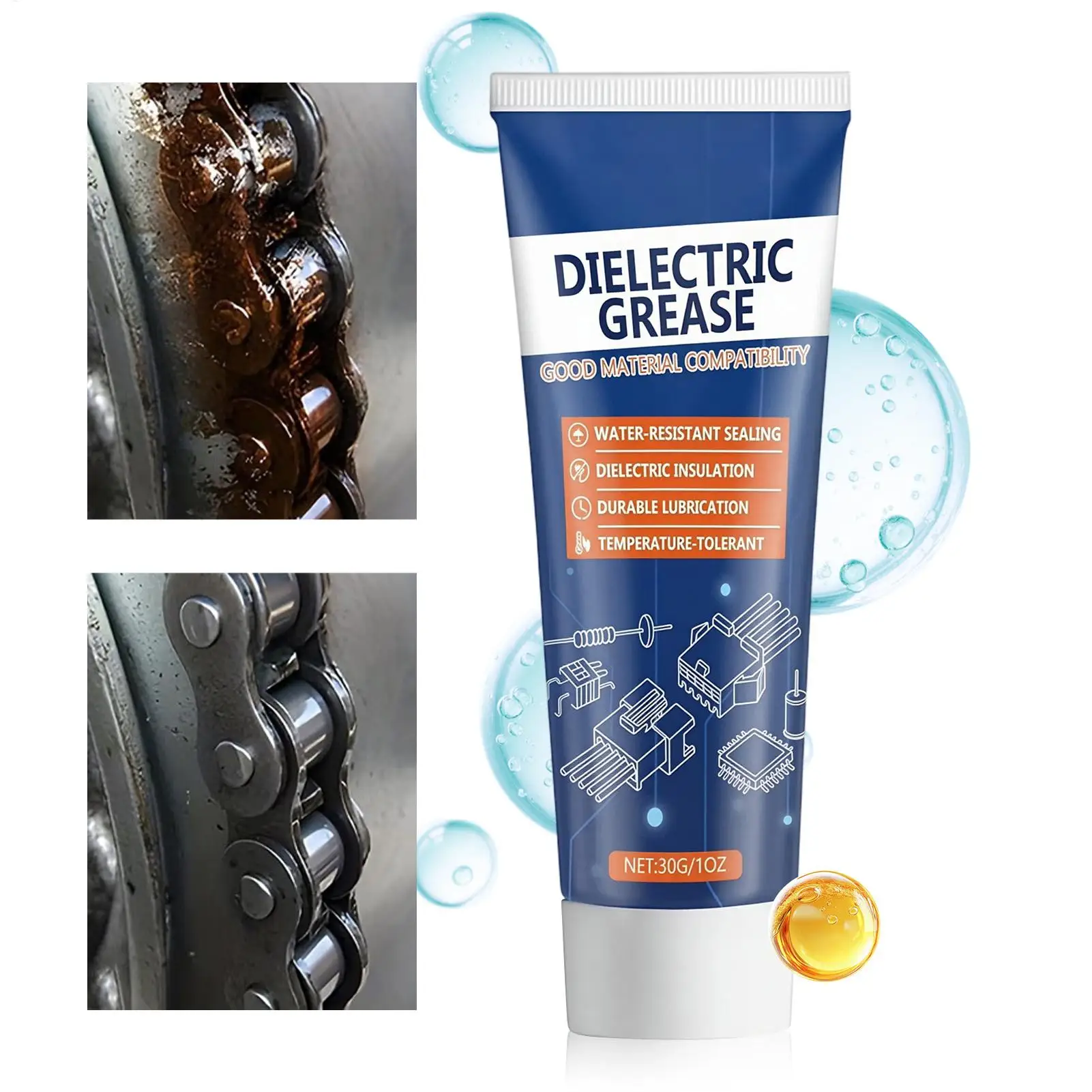 30g Conductive Grease Automotive Dielectric Grease Electronics Lubricant For Electrical And Automotive Marine Applications