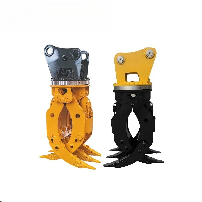 3.5-50 ton excavator hydraulic grappling hook double cylinder rotary multi-function grapple hook