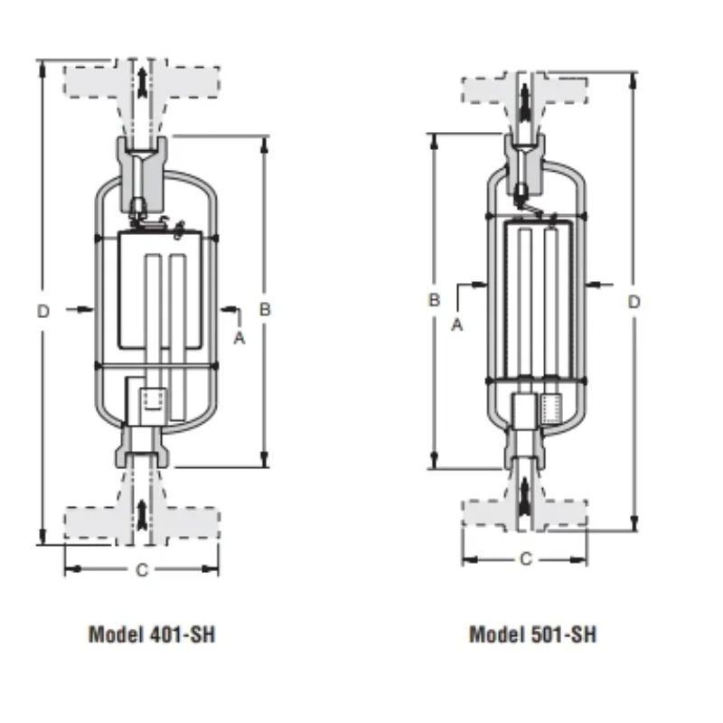 Steam Equipment Steam Trap 401SH/501SH Threaded Stainless Steel INVERTED BUCKET STEAM TRAP Temperature And Pressure Reduction