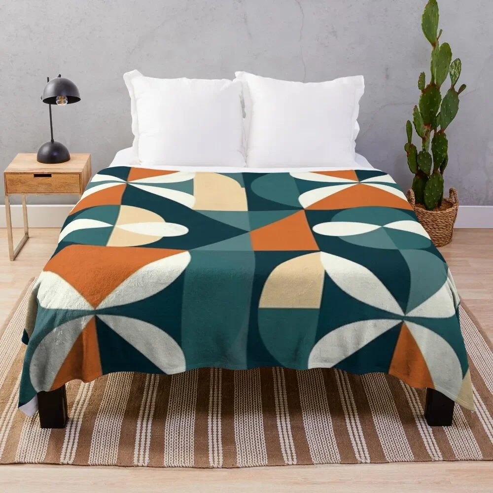 

Timeless Geometric Abstract Scandinavian Design Seamless Pattern Throw Blanket Soft Comfort Blanket for Reading Watching TV