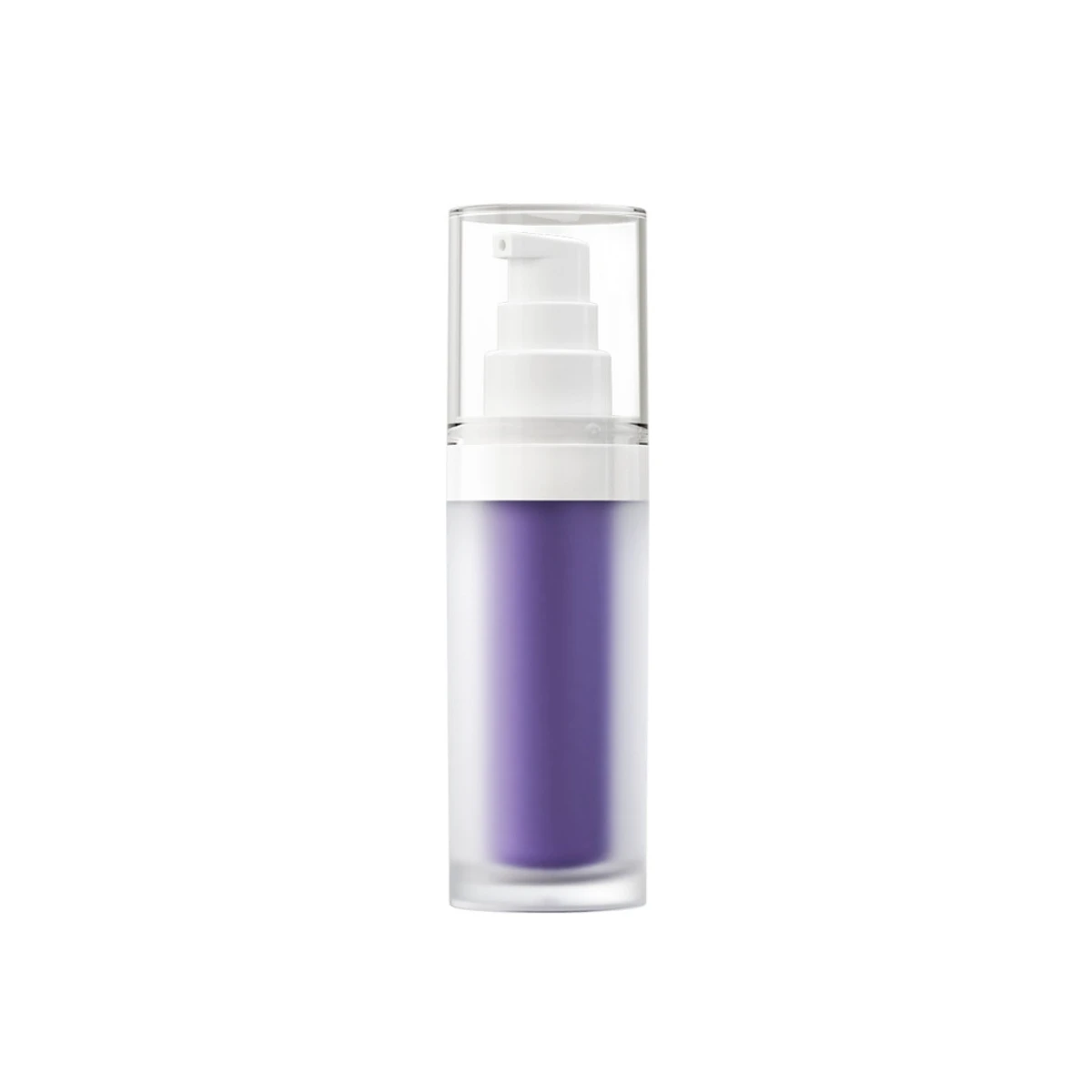 Purple sprayer push-type refillable lotion bottle portable liquid foundation multi-functional travel dispensing bottle.