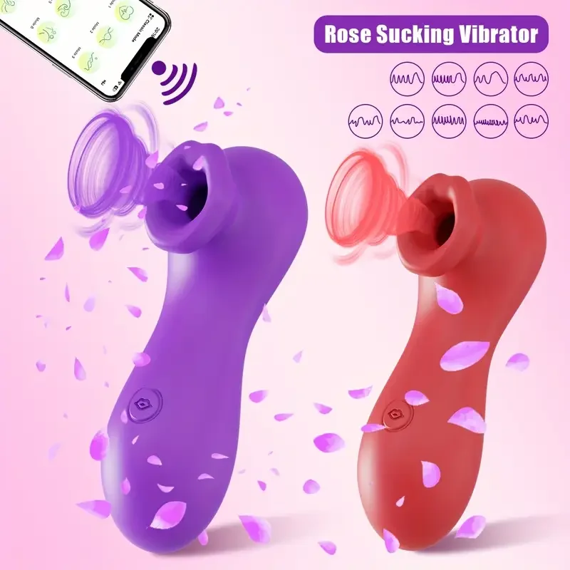 Powerful Sucking Vibrator Dildo Sex Toys for Women Adult 9 Sucking Rose-Vibrators Vacuum Clit Stimulator Female Masturbation 18+ view 2