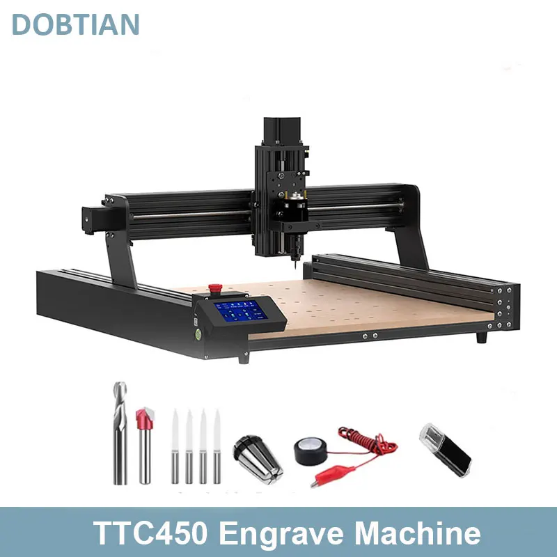 

TTC450 CNC Wood Engraving Machine Rotary 3th Axis Laser Engraver Cnc Router For MDF PVC Epoxy Metal Carving Cutting