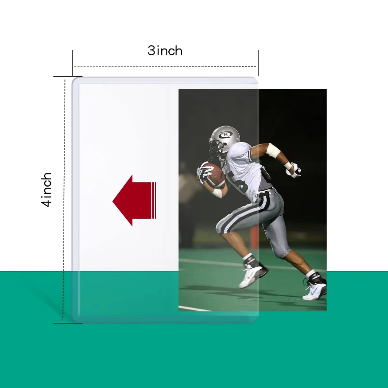 1-10pcs Card Sleeve Clear Hard PVC Plastic Card Protectors Horizontal Version 3x4 Inch Football Baseball Sport Star Card Holder