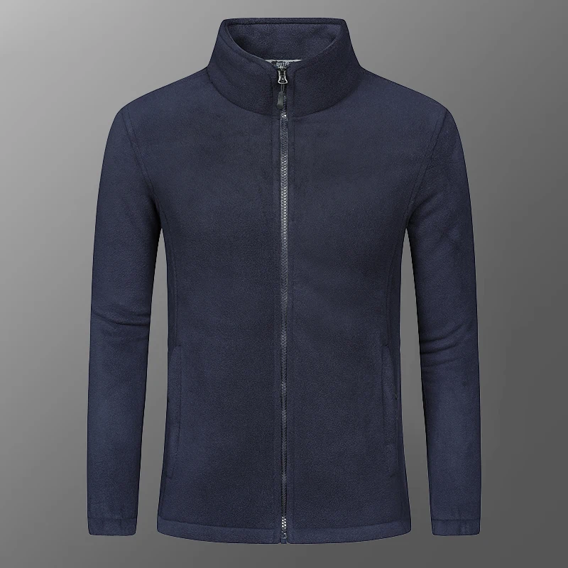 

Lamb Velvet Thiened Autumn Winter Men's Stand Collar Open Cardigan Sweatirt Fce Lined Warm Pure Color Casual Outerwear