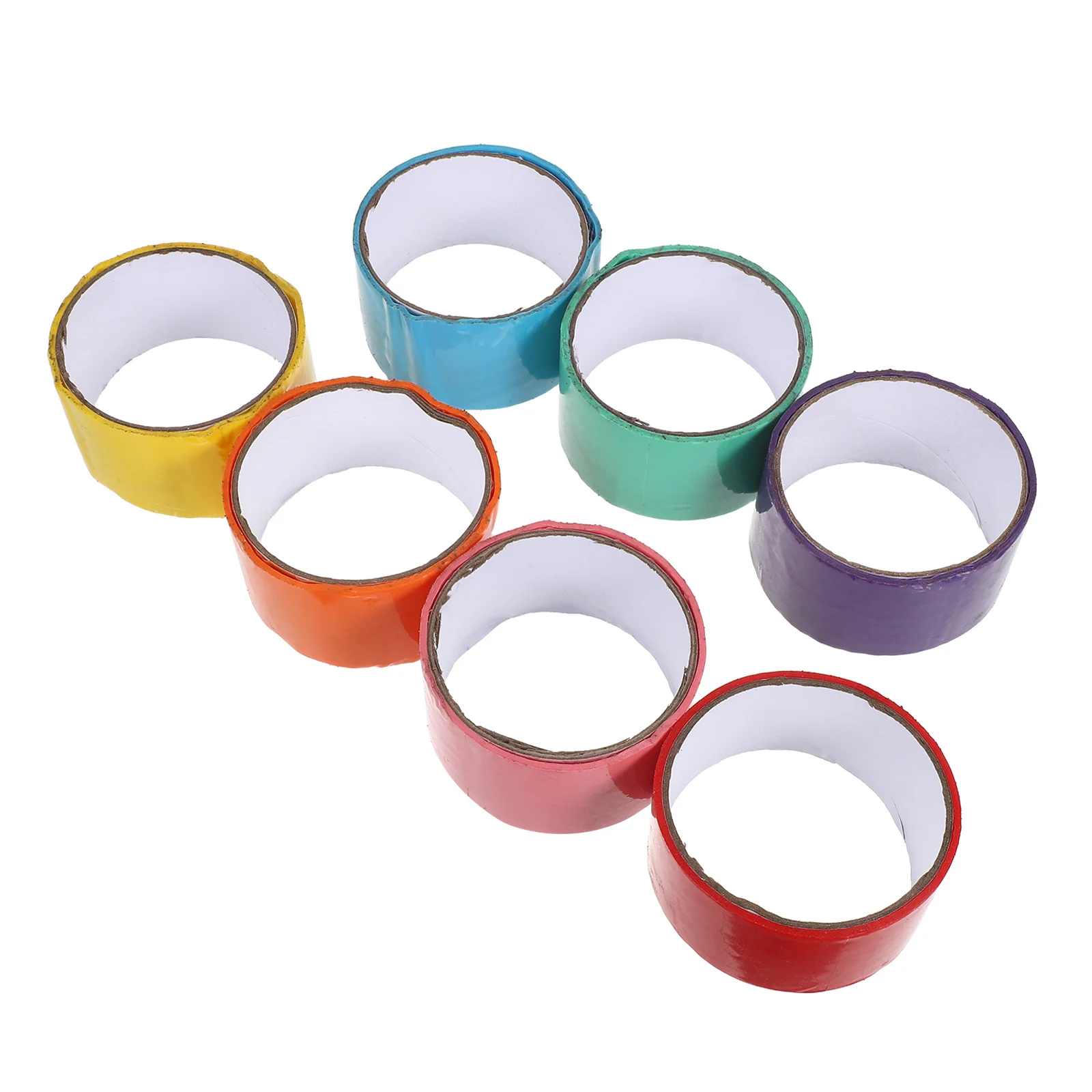 7pcs Rainbow Strong Adhesive Tape Wide Duct Roll For Diy Crafts Decompression Sensory Kids Adults Office Sealing Projects Tapes