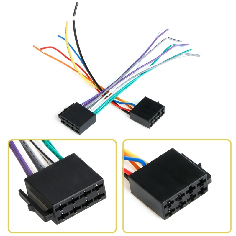 

Universal Wiring Harness Connector Stereo Radio Plug Wire Adaptor Compatible for A4 Car Audio-Interface Cable