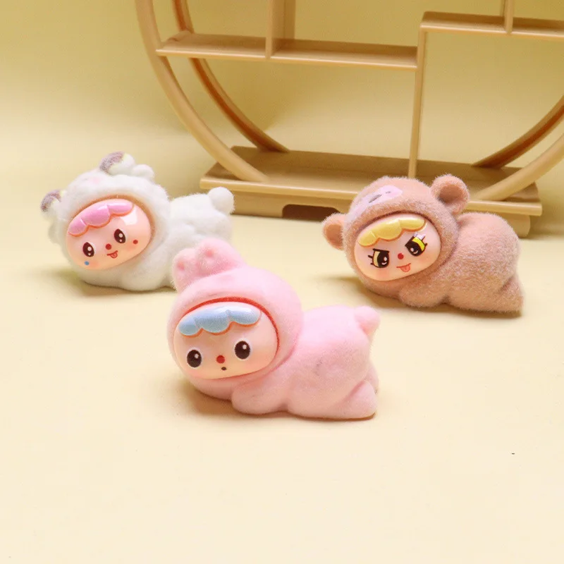 12 pezzi di piccoli animali che dormono, simpatici ornamenti da tavolo per cartoni animati