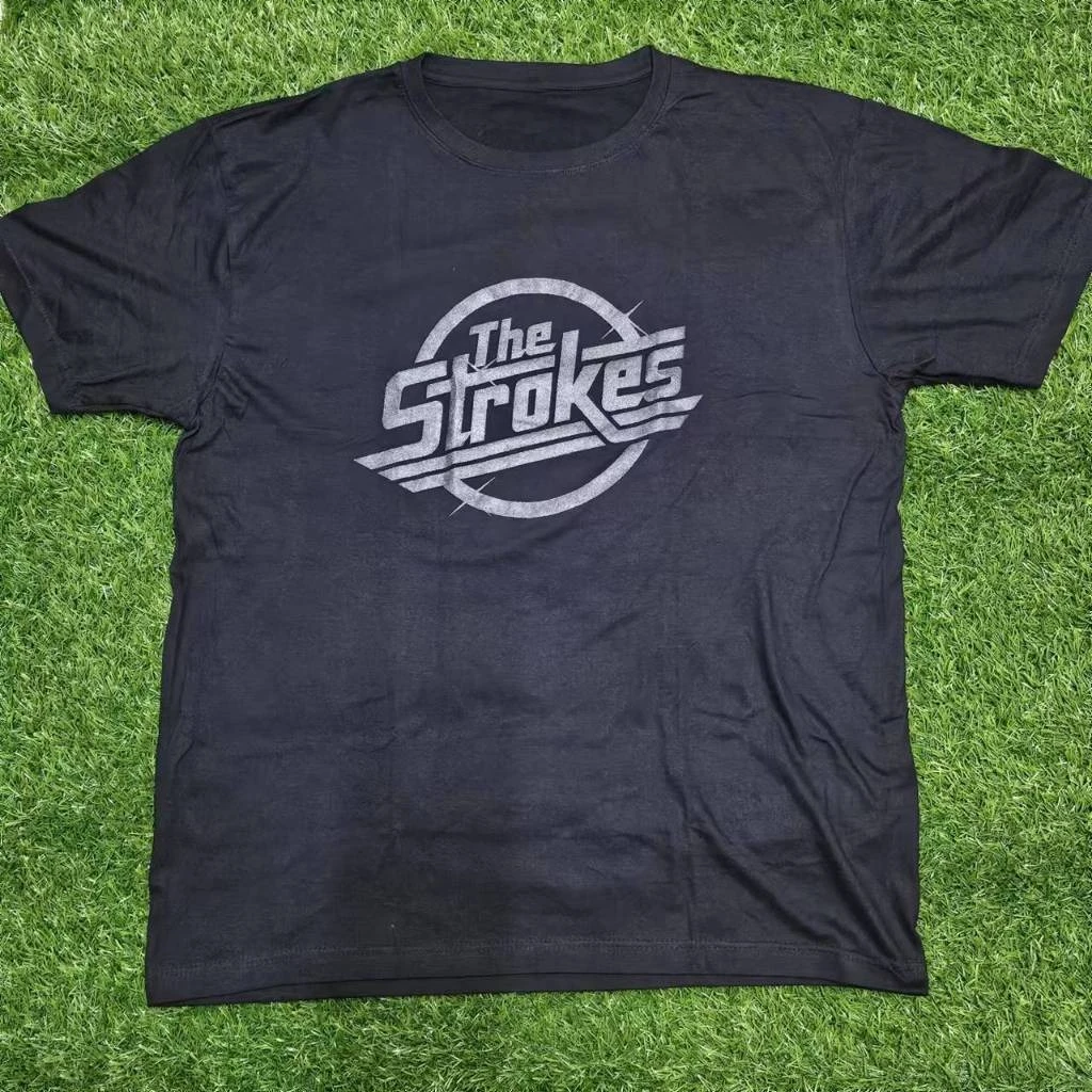 

THE STROKES SILVEREDGE Made in Spain Premium Cotton Tee Rock Band Shirts Rockers T-Shirt Men Women Baju Raya Melayu Metallica