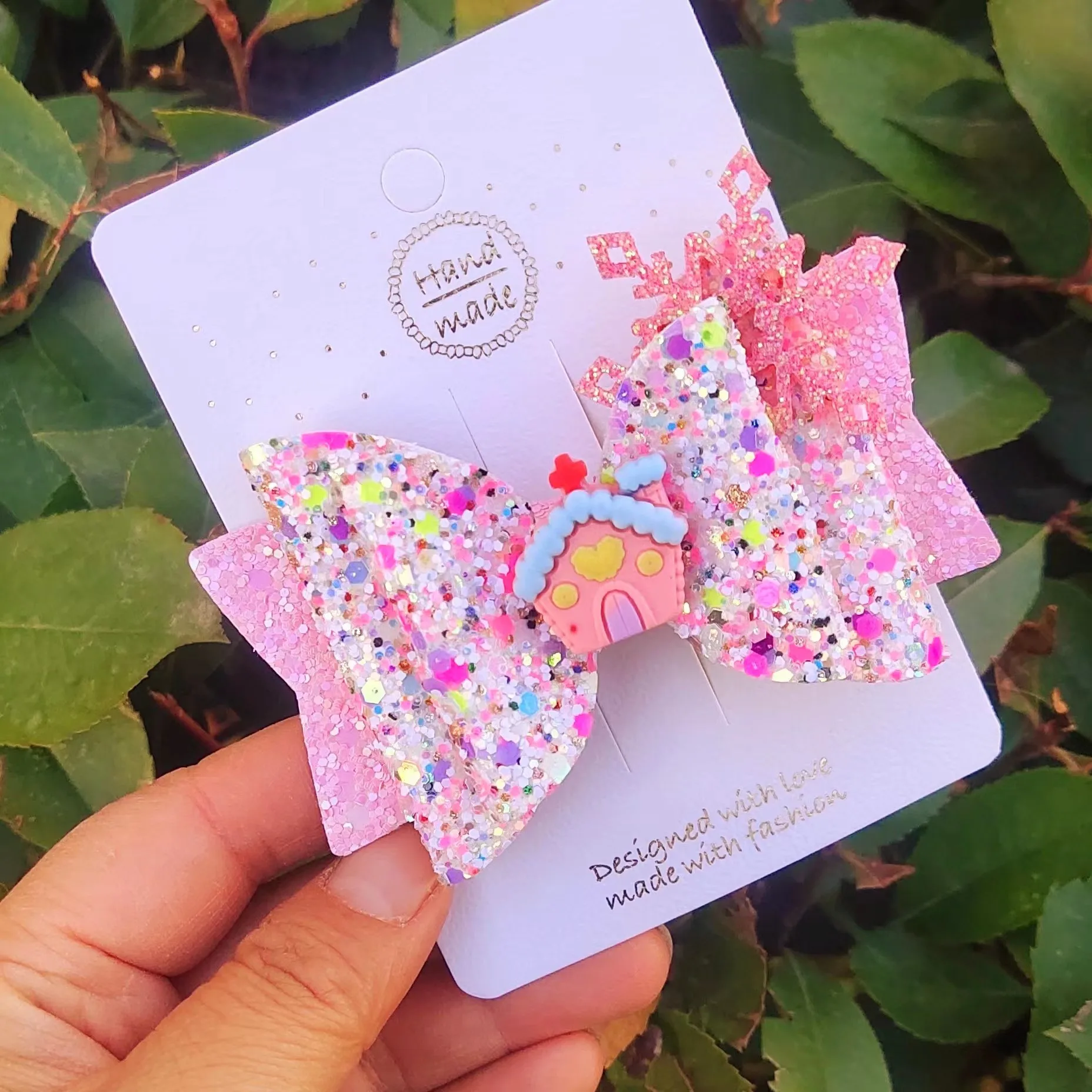 Picture 4: Thumbelina 3.5 Inch Lovely Santas Day Hair Bows for Girls Cute Hair Clips Headwear Hairpins Hair Accessories