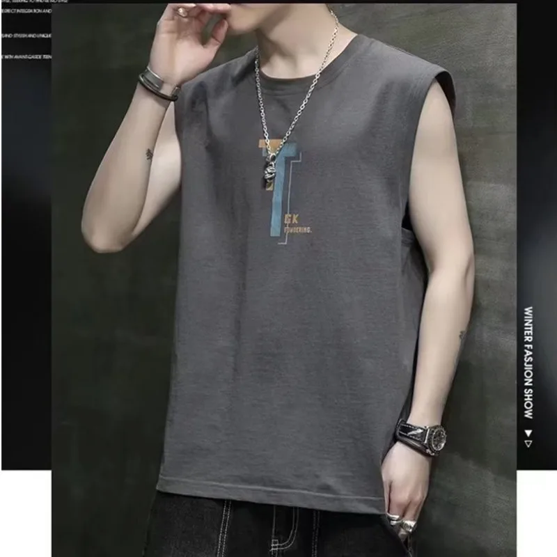 

Ins Ice Silk Thin ort Sve Мужской жилет Летний спортивный Fitn Модный брендовый повседневный модный топ Верхняя одежда Спортивный жилет