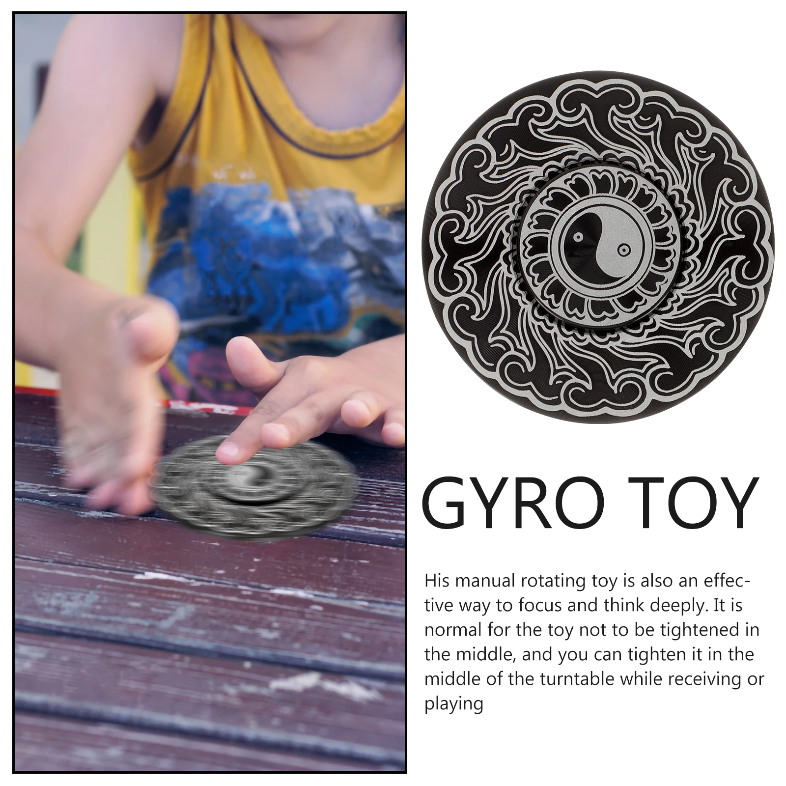 

Reduced Pressure Gyro Portable Finger Peg-top Toy Stress Metal Kids Entertainment Sensory Toys Desk Adults Relief