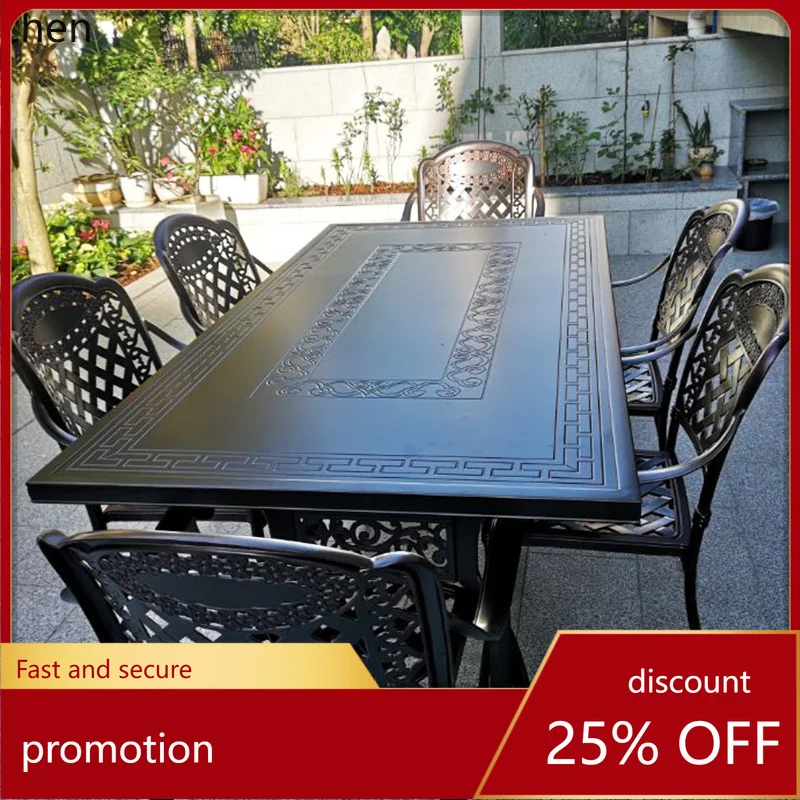

HT outdoor cast aluminum tables and chairs garden leisure tables and chairs outdoor open-air terrace European chairs