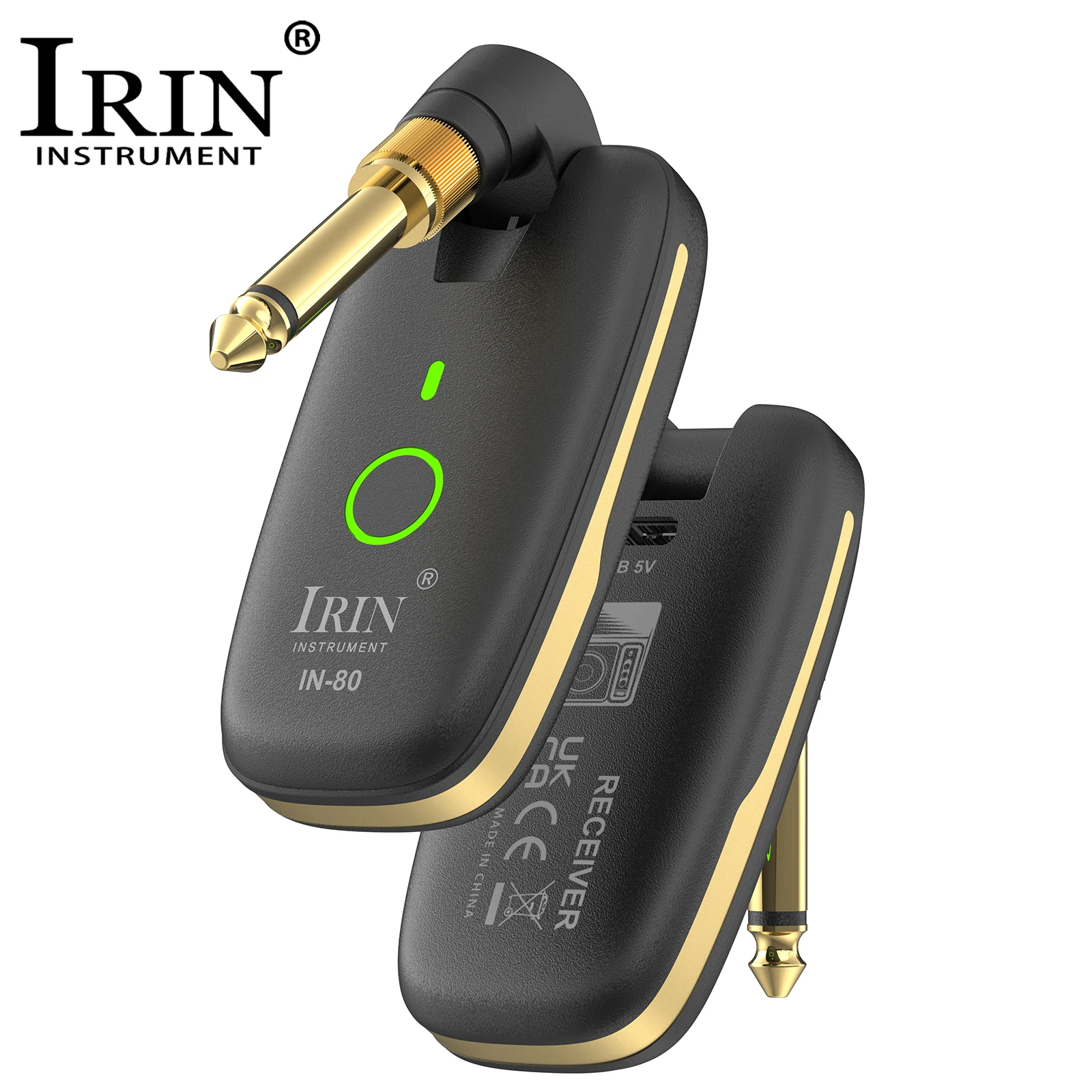 

IRIN IN-80 UHF Wireless Guitar System Wireless Transmitter Receiver for Electric Guitar Bass Can Be Used Continuously for 7 Hour