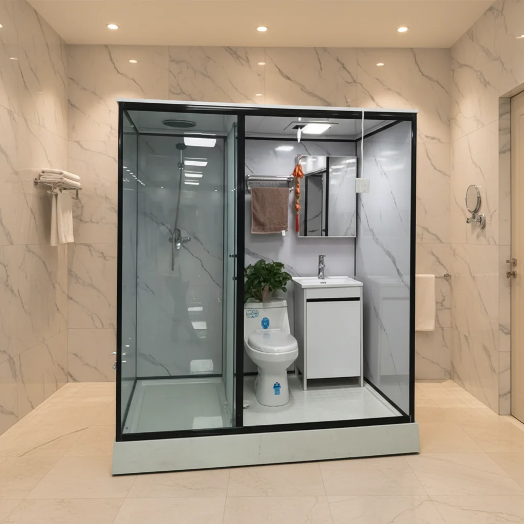 

&c Prefab Bathroom Pod Toilet Room with Fully Equipped Configuration Highend Light Gauge Steel Structure Complete Shower