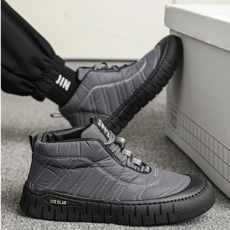 

Men's Shoes Winter Warm Cotton Boots for Men Trend Non-slip Casual Shoes Comfortable Shock Absorption Sneakers Zapatillas Hombre