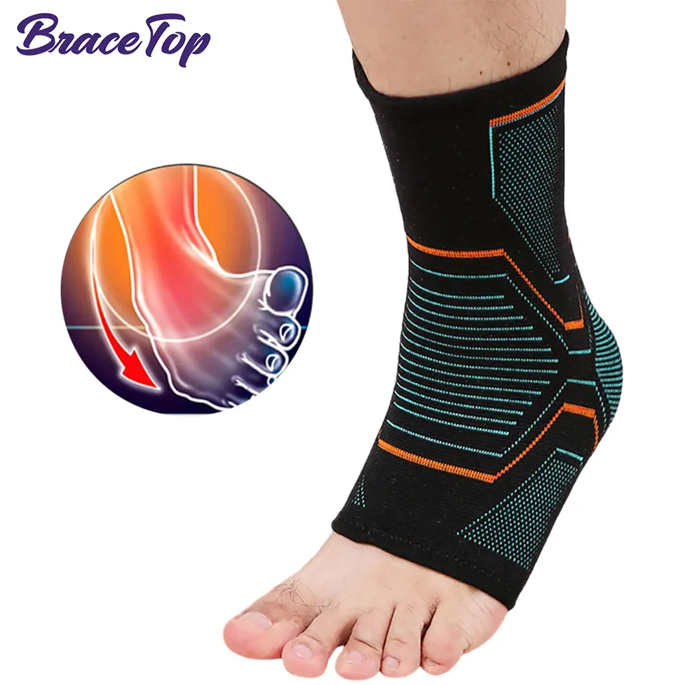 1 PCS Ankle Brace Compression Sleeves Injury Recovery Joint Pain Tendon Support, Plantar Fasciitis Foot Socks with Arch Support