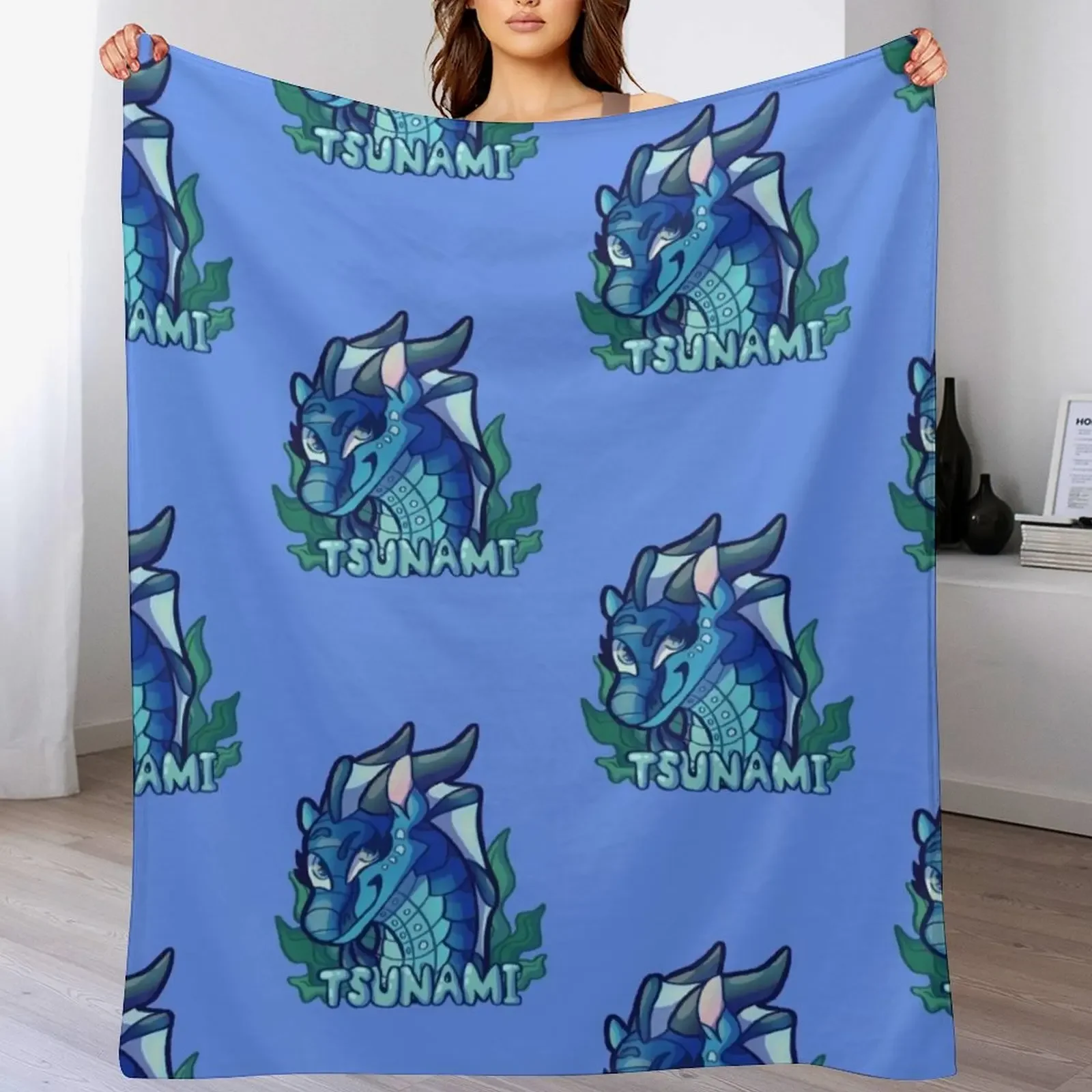 

Tsunami Throw Blanket Cute Multi-Purpose Soft Beds Shaggy Blankets