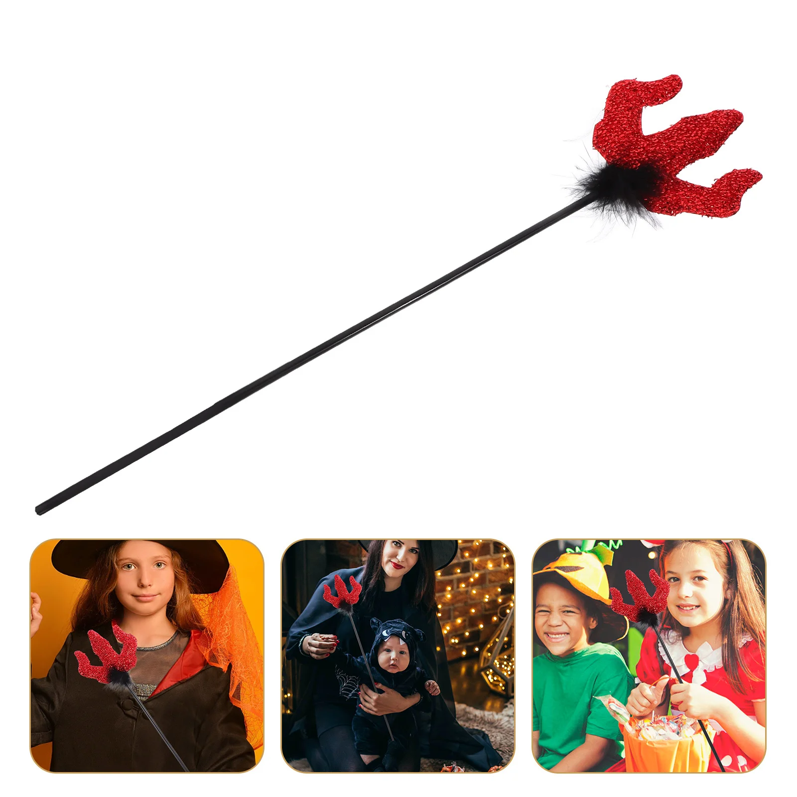 

Дьявол Косплей Pitch Вилка Хэллоуин Украшение Опора Пластиковый Безопасный Легкий Вес Идеально подходит для вечеринок Дом с привидениями