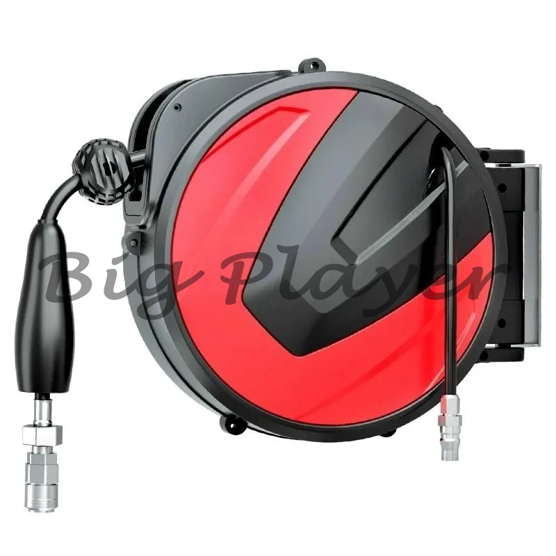 Industrial Grade Retractable Air Compressor Reel - Auto-Rewind PU Hose Reel for Tire Inflation and Cleaning