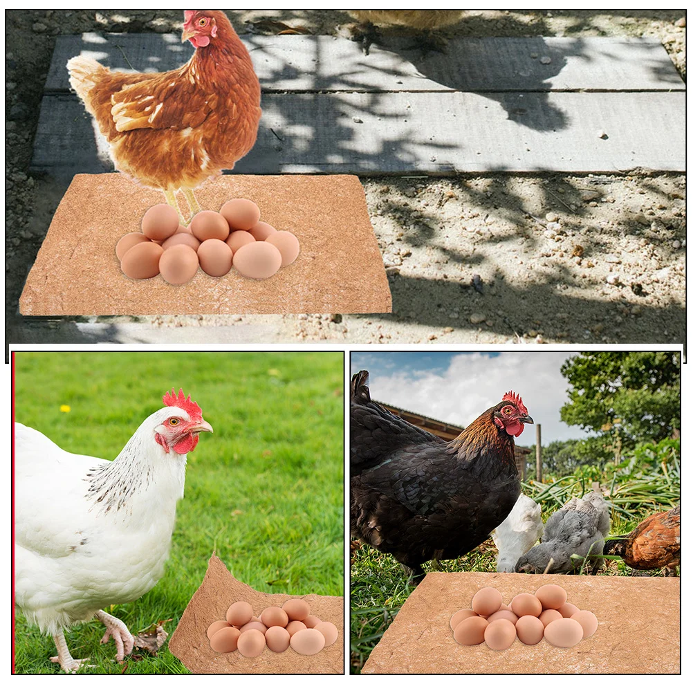 

6Pcs Chicken Nest Box Pads Natural Coconut Fiber Nesting Mats Comfortable Hen Mat Easy Clean Egg Cushion for Poultry Coop